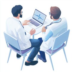 Poster - Telehealth services initiative healthcare sector informative visual content professional environment collaborative viewpoint promoting public awareness