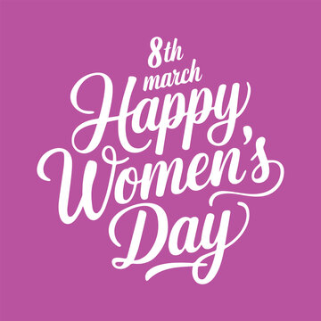 happy women's day typography