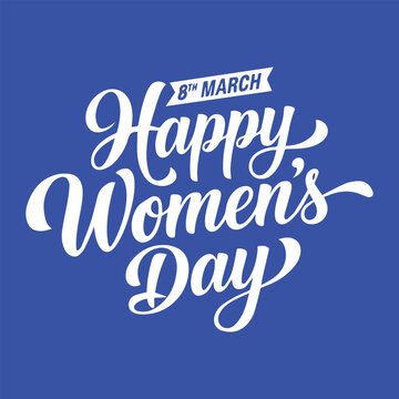 happy women's day typography
