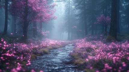 Canvas Print - Enchanted Forest Path: A Dreamlike Landscape