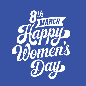happy women's day typography