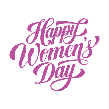 happy women's day typography