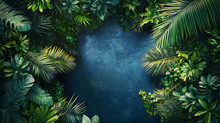 Poster - Top view of a river in a rainforest