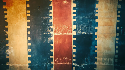Fototapete - Abstract film texture background with grain, dust and light leaks, old paper concept, grunge textures