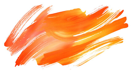 Wall Mural - Abstract orange watercolor texture with wet brush strokes for wallpaper design