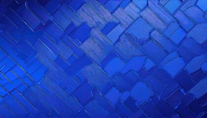 Poster - abstract textured blue oil painting with bold brushstroke pattern for modern design, backgrounds, or creative concepts

