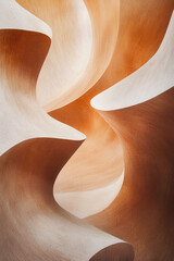 Poster - Abstract Swirling Canyon Textures in Warm Earth Tones