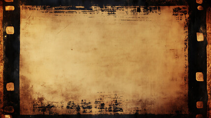 Aufkleber - Grunge scratched background, old distressed scary texture with black frame, old film effect, empty place for your design
