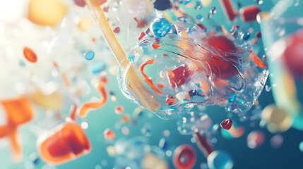 Poster - Micro plastic particles found in the ocean and beaches, plastic pollution