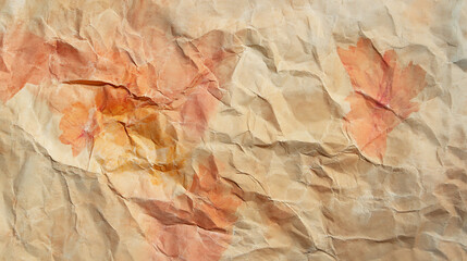 Poster - Old crumpled brown paper texture for your artwork or postcard