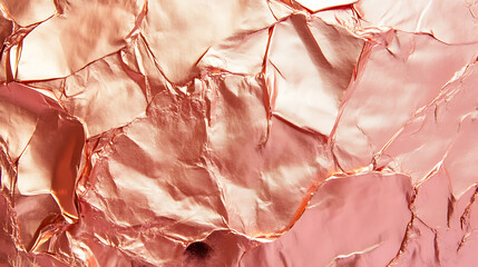 Poster - Rose gold foil paper decorative texture background for artwork, , special design, creative wallpaper decoration