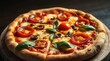 © BONDET LUCKY - pizza, emphasizing vibrant complementary colors, balanced tones, and high contrast