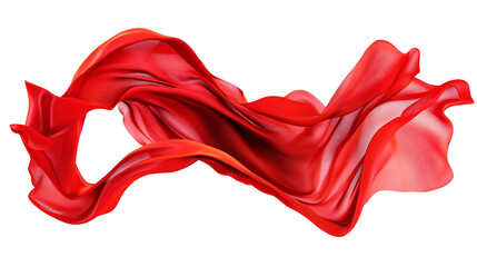 Poster - Flowing red cloth background, 3d rendering