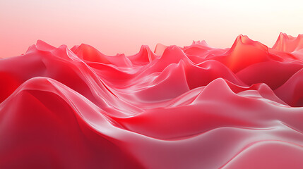 Poster - Flowing red cloth background, 3d rendering
