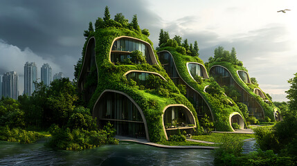 Poster - Green buildings, the concept of ecology and the environment