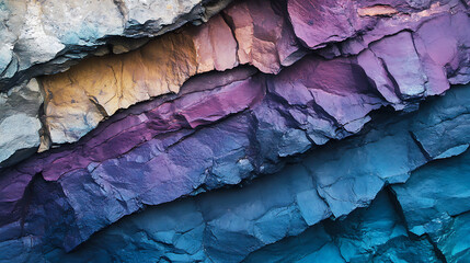 Poster - Layered rock strata colourful background gradient texture