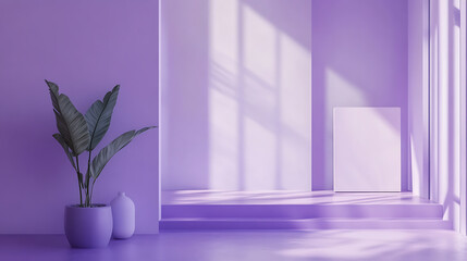 Poster - Phone large mockup display on violet background, 2023 year