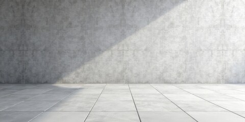 Leinwandbilder - Modern Minimalist Concrete Wall and Floor Background with Sunlight