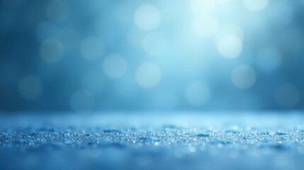 Aufkleber - Abstract Sparkling Blue Background with Bokeh Lights and Glistening Surface