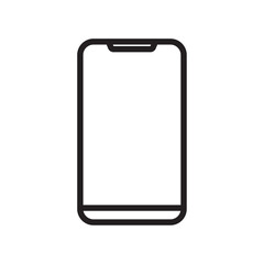 Poster - Mobile icon Flat vector set outline
