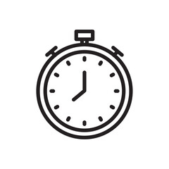 Poster - Stop watch icon Flat vector set outline