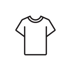 Poster - T shirt Icon Flat vector set outline