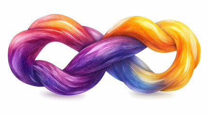 Poster - Colorful infinity loop, abstract design, white background, website graphic