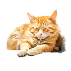  Cute Sleeping Cat Clipart Vector Illustration