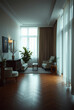 © Jason - Luxurious High-Rise Apartment Living Room With Cityscape View