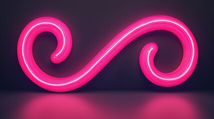 Aufkleber - Pink neon infinity symbol on dark background.