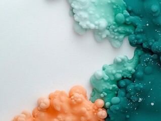 Poster - A stunning fusion of deep emerald vibrant jade and gentle sage hues form a captivating marble esque pattern intricate and visually compelling evocative of natural stone textures captured with a crisp