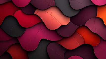 Poster - Striking abstract composition featuring a captivating marble like pattern with interlacing burgundy plum and rose hues premium design element luxurious aesthetic digital painting technique