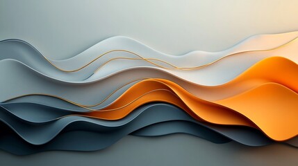 Poster - Elegant waves of luminous ivory and gold flecked marble craft a refined high end minimalist interior design with a serene modernist aesthetic  Smooth