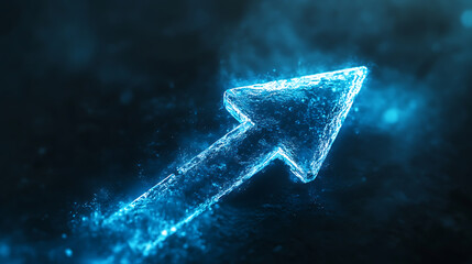 Aufkleber - A stylized arrow of an upward-pointing arrows symbolizing business development, growth, and dynamic success in a corporate or financial context