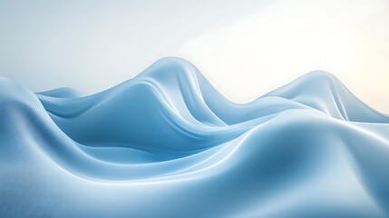 Poster - Abstract blue gradient background with smooth waves, graphic design concept
