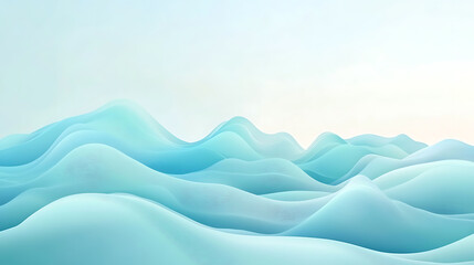 Aufkleber - Abstract blue gradient background with smooth waves, graphic design concept