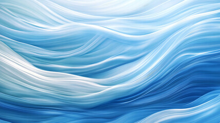 Poster - Abstract blue gradient background with smooth waves, graphic design concept