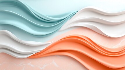 Poster - Luxurious and elegant marble like surface with mesmerizing patterns of coral peach and blush  product shots or lifestyle compositions with a close up sharp focus contemporary and minimalist aesthetic