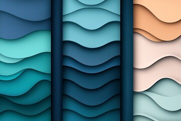 Poster - Captivating abstract ocean wave patterns in a stunning blend of indigo midnight blue and periwinkle hues  This dreamlike fluid design features a marble like finish