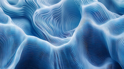 Fototapete - Abstract blue wave tecnology background