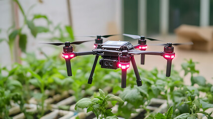 Aufkleber - Advanced sensors for crop monitoring and precision agriculture, showcasing the concept of smart farming and technology integration in modern agriculture practices