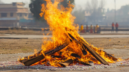 Poster - Bonfire at lohri festival
