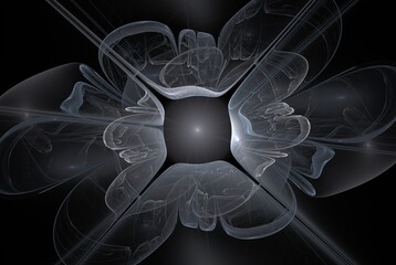 Poster - Computer generated fractal pattern and shape