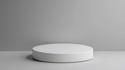 Aufkleber - White round podium on a gray background, mock up