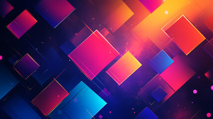 Poster - Abstract background design with multicolored geometric shapes