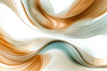 Poster - Abstract background in fluid art style, smooth shapes, light colors with white and cream dominance, subtle dynamics, modern look