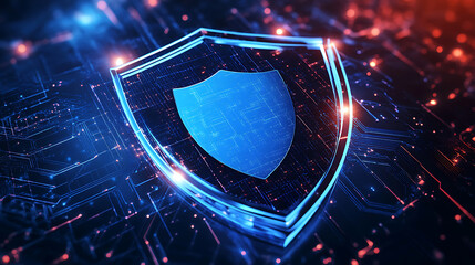 Aufkleber - Cyber shield: a symbol of antivirus solution and internet safety