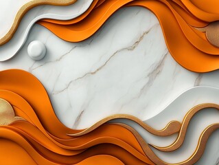 Poster - Ornate marble slab with intricate golden swirls and smooth mottled surface showcasing a luxurious premium product rendering with a modern aesthetic detailed closeup and polished classical influence