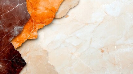Poster - Luxurious marble texture with a rich blend of warm terracotta deep maroon and soft beige hues creates a sophisticated and serene atmosphere for elegant interior design