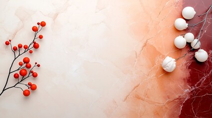 Poster - Luxurious marble texture showcasing a captivating blend of warm terracotta deep maroon and soft beige hues  This modern design creates a sophisticated and serene atmosphere